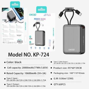 KP-724 Portable CCC-certified power bank