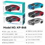 Portable Outdoor Bluetooth Speaker KP-848 Wireless Bluetooth Car Model Speaker