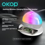 Wireless Charging Bluetooth Speaker KP-818 Wireless Charging Clock Bluetooth Speaker