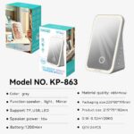Portable Outdoor Bluetooth Speaker KP-863 LED makeup mirror wireless bluetooth speaker