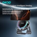 Portable Outdoor Bluetooth Speaker KP-846 Multifunctional Magnetic Speaker & Phone Stand with Induction Technology (No Bluetooth Pairing Required) and Surround Sound