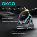 Portable Outdoor Bluetooth Speaker KP-846 Multifunctional Magnetic Speaker & Phone Stand with Induction Technology (No Bluetooth Pairing Required) and Surround Sound