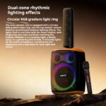 Karaoke Speaker System KP-8008/8009 Wireless Bluetooth Speaker – 120W High Power, Dual Microphones for Karaoke, Portable Audio System for Outdoor Use and Home Parties