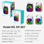 Portable Outdoor Bluetooth Speaker KP-857 Mini Portable Outdoor Wireless Bluetooth Speaker with RGB Ambient Light