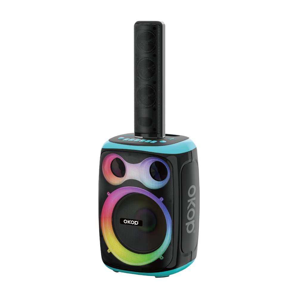 Karaoke Speaker System KP-8008/8009 Wireless Bluetooth Speaker – 120W High Power, Dual Microphones for Karaoke, Portable Audio System for Outdoor Use and Home Parties