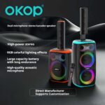Karaoke Speaker System KP-8008/8009 Wireless Bluetooth Speaker – 120W High Power, Dual Microphones for Karaoke, Portable Audio System for Outdoor Use and Home Parties